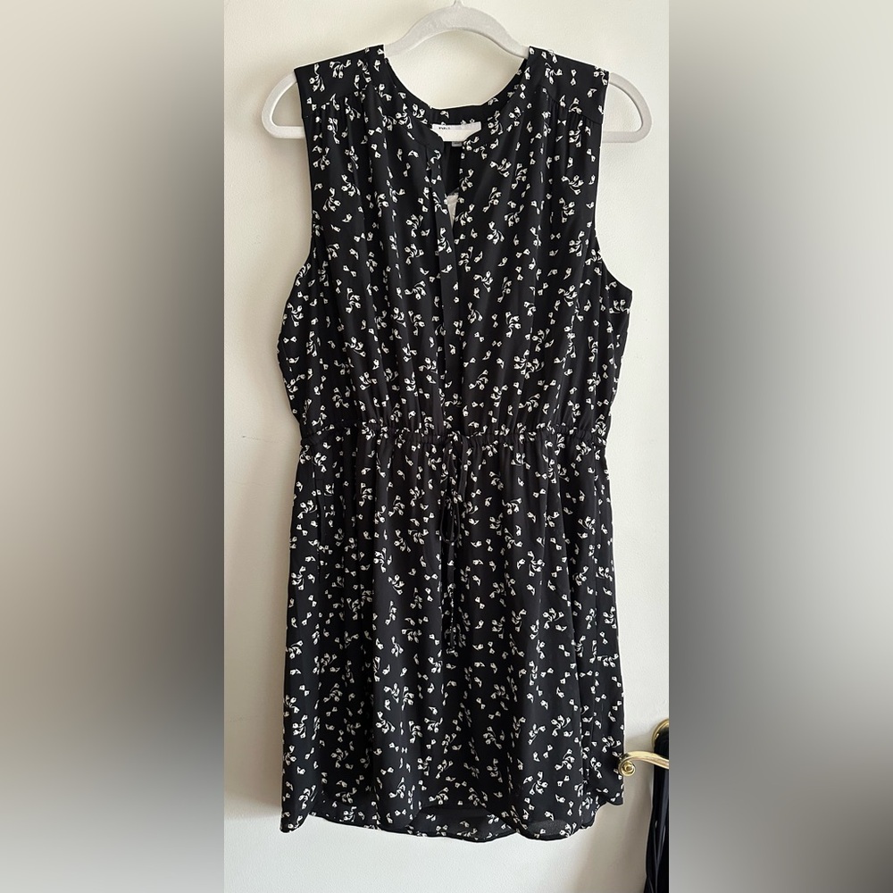 DR2 Black and White Floral Print Dress